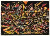 Untitled (Landscape) by Peter Booth, 1989, pastel on paper, sold May 2026