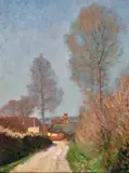 A Devon lane by Elioth Gruner, 1924, oil on board, sold May 2026