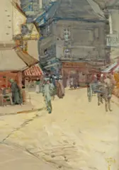 Old street, Dinan by Frances Hodgkins, 1902, watercolour on paper, sold Apr 2026
