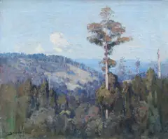 Landscape by Arthur Streeton, 1935, oil on canvas, sold Apr 2026