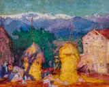Meules de Blé à Monte Cassino by John Peter Russell, c.1889, oil on canvas, sold Apr 2026