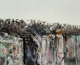 Goomoolahra Falls, Queensland by Fred Williams, 1971, synthetic polymer paint on composition board, offered Apr 2026