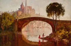 Lennox Bridge by Lloyd Rees, 1926, oil on canvas on board, sold Apr 2026