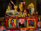 The painted chest by Donald Friend, 1956, oil on canvas, sold Apr 2026