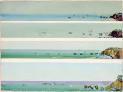 The bay and the bluff, Walkerville by Fred Williams, 1970, gouache on paper, sold Apr 2026