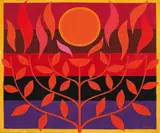 Tree of life (maquette for tapestry) by John Coburn, 1967, oil on canvas, offered Apr 2026