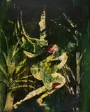 Leda and the swan by Sidney Nolan, 1960, polyvinyl acetate on composition board, sold Apr 2026