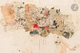 Composition by Sam Szafran, 1957, Technique mixte et collages sur papier, sold Oct 2025