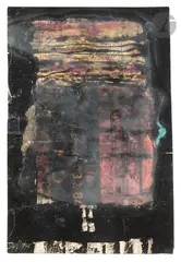 Composition by Sam Szafran, 1954, Technique mixte et collages sur papier, sold Oct 2025