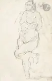 Nu féminin by Sam Szafran, 1963, Crayon sur papier, sold Oct 2025