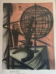 Microscope by Bernard Buffet, Lithographie, sold Jun 2024