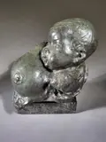 Le sein maternel by Giulio Passaglia, Bronze à patine verte, sold Jun 2024