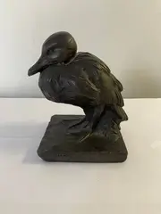 canard by André Vincent Becquerel, Épreuve en bronze à patine brun vert Font à la cire perdue Susse Frères, sold Jul 2023