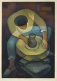 Le tourneur by Louis Toffoli, Lithographie en couleur, sold Jun 2023