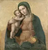 La Vierge à l'Enfant by Lorenzo Fasolo, Toile, sold Mar 2025