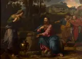 Le Christ et la Samaritaine by Étienne Villequin, Toile Hauteur :, sold Mar 2025
