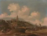 Retour de pêche sur la plage de Scheveningen by Thomas Heeremans, Panneau parqueté, sold Mar 2025