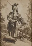 Bergère by Jean-Baptiste Le Prince, Aquatinte signée en bas à gauche, sold Mar 2025