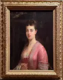 Portrait d'une jeune femme en rose by Tony Robert-Fleury, Toile, sold Mar 2025