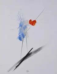 Sans titre by Jean Miotte, vers 1980, Technique mixte, gouache et encre (plume et lavis), sold Jun 2025