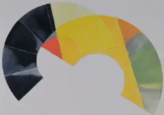 Éventails by Guy de Rougemont, 1992, Aquarelle sur traits de crayon, sold Jun 2025