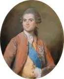 Portrait du Comte de Provence (1755-1795), en 1776 by Élisabeth Louise Vigée Le Brun, Pastel sur papier marouflé sur toile, forme ovale, sold Jun 2025