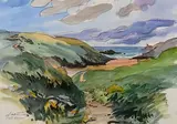 Plage bretonne by Franck Sordot, Aquarelle, sold Apr 2024