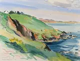Pointe de Locquirec by Franck Sordot, Aquarelle, sold Apr 2024