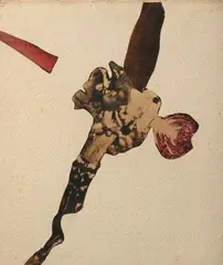 Sans titre, papier choisi by Bernard Réquichot, 1957, Collage sur papier, sold Apr 2024