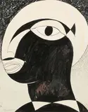 L'africaine by Henry de Waroquier, 1920, Encre et gouache, sold Apr 2024