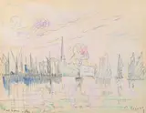 Port-Louis by Paul Signac, 1931, Aquarelle sur traits de crayon, sold Apr 2024