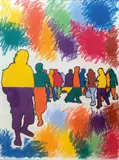 AIR BASTILLE by Gérard Fromanger, 2010, Pastel gras sur papier, sold Oct 2019