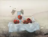Nature morte by Bernard Louedin, 1997, Encre et gouache sur papier, sold Feb 2025