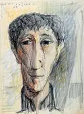 Tête de Harlequin by Paul-Vanier Beaulieu, Encre et aquarelle sur papier, sold Feb 2025