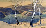 Sans titre - Rivière en hiver by Graham Noble Norwell, Aquarelle, sold Feb 2025