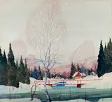 Sans titre - Paysage by Graham Noble Norwell, Aquarelle, sold Feb 2025