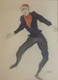 Le Danseur by François-Martin Salvat, Aquarelle, sold Nov 2024
