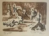 Scène de flamenco by Charles Kiffer, Lithographie, sold Nov 2024
