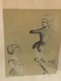 Le danseur et la jeune femme de profil by Léonor Fini, Lithographie signée et justifiée, sold Nov 2024