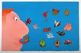 Le Fou parle by Jean Sariano, Gouache sur papier, sold Nov 2024