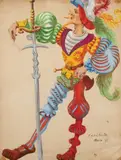 Costume Design by Pavel Tchelitchew, 1923, Gouache et crayon sur papier, sold Dec 2019