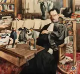 Portrait de l'avocat Jofé by Maurice Langaskens, 1919, Aquarelle sur papier, sold Dec 2019