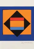 Composition géométrique by Guy Vandenbranden, 1970, Gouache sur papier, sold Dec 2019