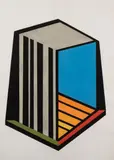 Composition by Guy Vandenbranden, 1996, Gouache sur papier, sold Dec 2019
