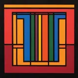 Composition by Guy Vandenbranden, 1981, Gouache sur panneau, sold Dec 2019