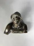 Buste de Puddler by Constantin Meunier, Epreuve en bronze à patine brun-vert nuancé, sold Oct 2020