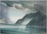 Howe Sound, BC by Toni Onley, 1987, watercolour on paper, sold Jun 2024