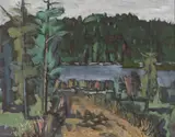 Lac Bouleau, La Tuque by Stanley Morel Cosgrove, 1966, oil on canvas, sold May 2024