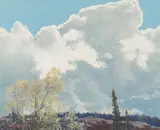 Spring over Eldorado, Great Bear Lake, N.W.T. by Frank Hans Johnston, oil on board, sold May 2024