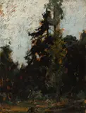 Paysage by Marc-Aurèle de Foy Suzor-Coté, 1910, oil on board, sold May 2024